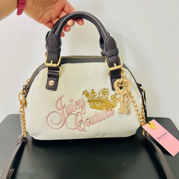 Juicy Couture Handbags - Juicy Couture “The Key to Juicy” Dome Satchel Crossbody Bag – Crystal Y2K NWT